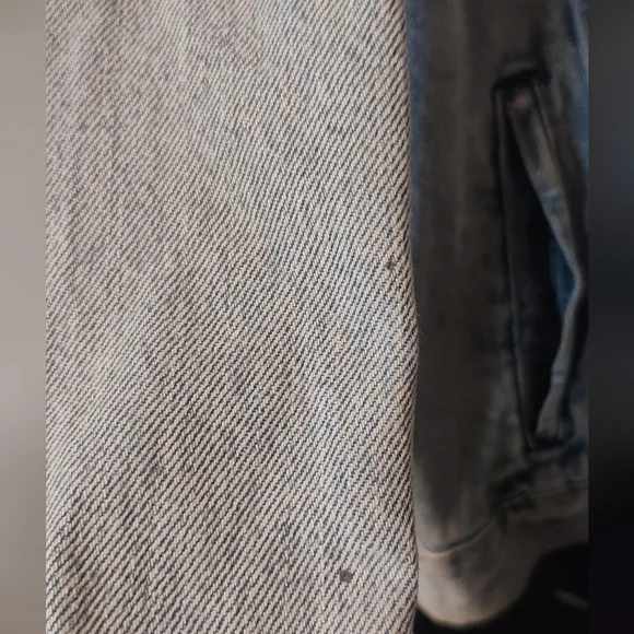 Denim Jacket with Peace Sign Embroidery - Picture 9 of 16